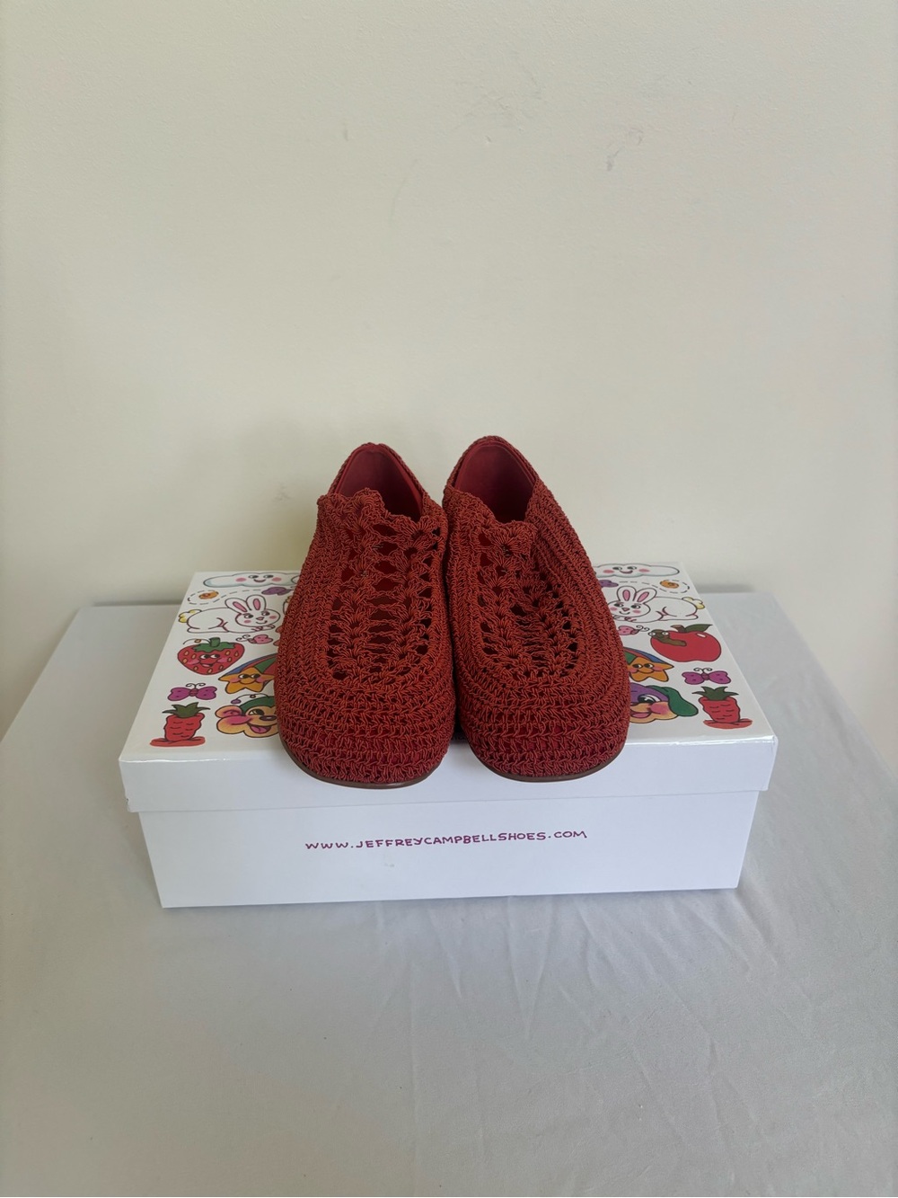 Jeffery Campbell Figure Eight Crochet Flats Knit Size 6.5 New free people womens